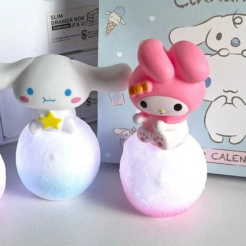 Veilleuse Hello Kitty Mininstants pour enfants, lampe de chevet amusante et colorée inspirée des dessins animés.