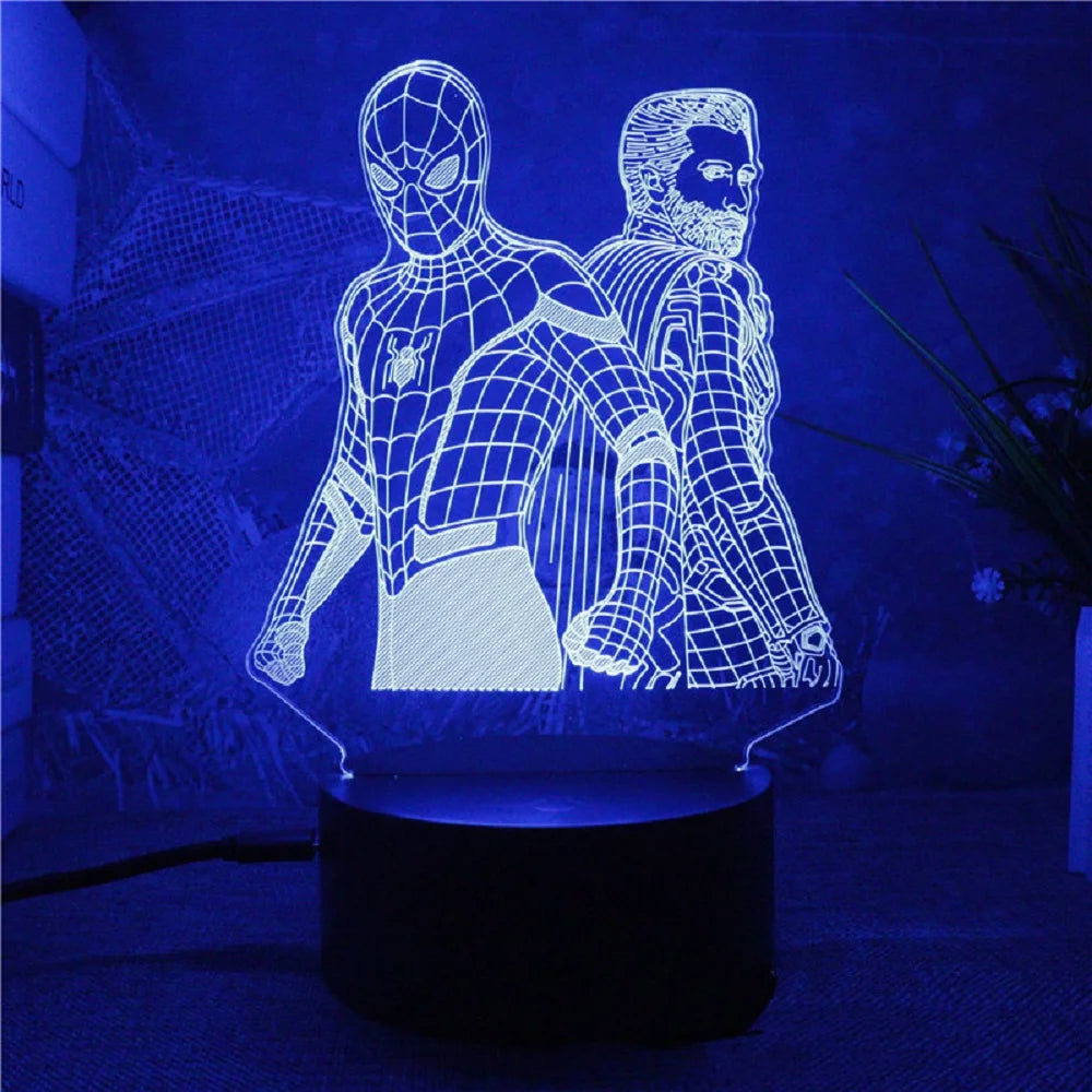 Avengers : Veilleuse 3D en acrylique, une élégante lampe de bureau LED