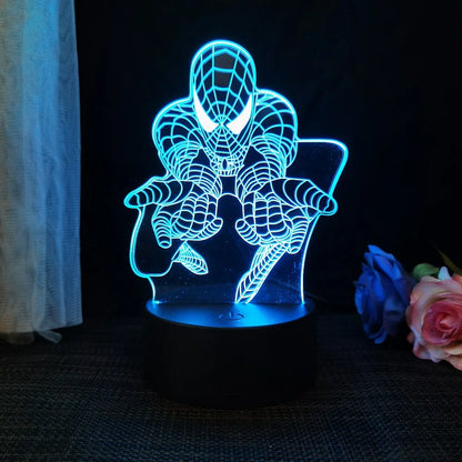 Avengers : Veilleuse 3D en acrylique, une élégante lampe de bureau LED