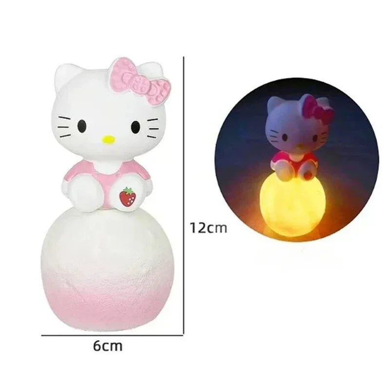 Veilleuse Hello Kitty Mininstants pour enfants, lampe de chevet amusante et colorée inspirée des dessins animés.